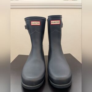 Hunter Refined Navy Short Boots